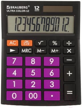 Калькулятор Brauberg Ultra Color-12-BKPR / 250501