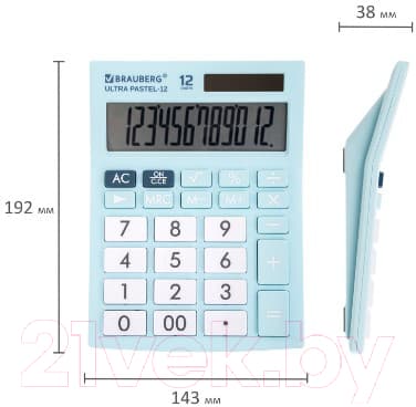 Калькулятор Brauberg Ultra Pastel-12-LB / 250502 10