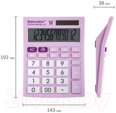 Калькулятор Brauberg Ultra Pastel-12-PR / 250505 10