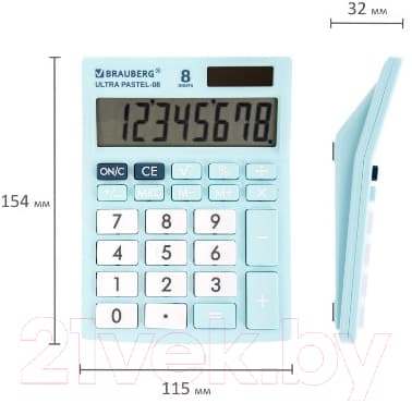 Калькулятор Brauberg Ultra Pastel-08-LB / 250513 10