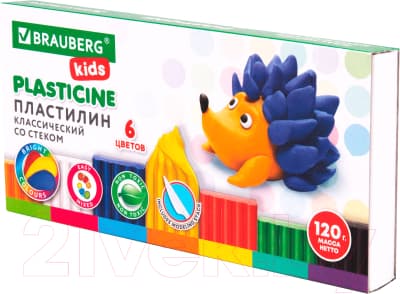 Пластилин Brauberg Kids / 106435
