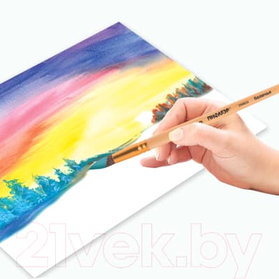 Кисть для рисования Пифагор Беличья №9 / 200823 3
