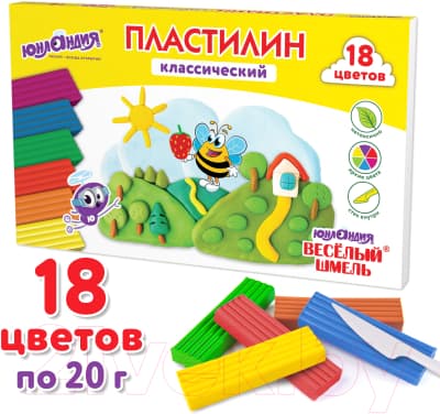 Пластилин Юнландия Веселый шмель / 106432 2