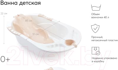 Ванночка детская Happy Baby Комфорт / 34005 10