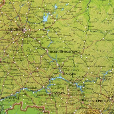 Настенная карта Brauberg Физическая карта России / 112393 2