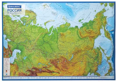 Настенная карта Brauberg Физическая карта России / 112392