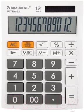 Калькулятор Brauberg Ultra-12-WT / 250496