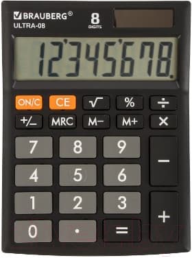 Калькулятор Brauberg Ultra-08-BK / 250507