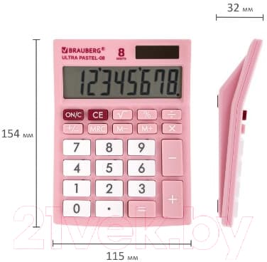 Калькулятор Brauberg Ultra Pastel-08-PK / 250514 10