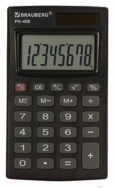 Калькулятор Brauberg PK-408-BK / 250517