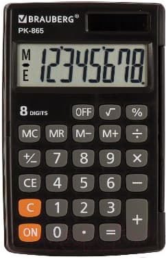 Калькулятор Brauberg PK-865-BK / 250524
