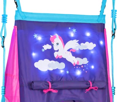 Качели Hudora 90 с палаткой Pony LED / 72149 3