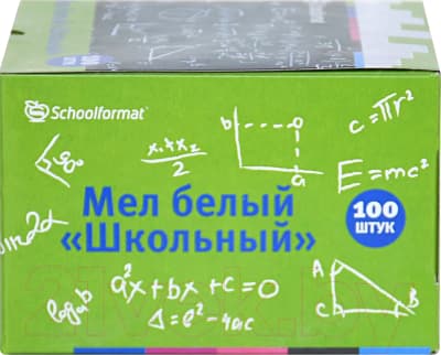 Набор мела канцелярского Schoolformat Школьный / МБ100-ШК