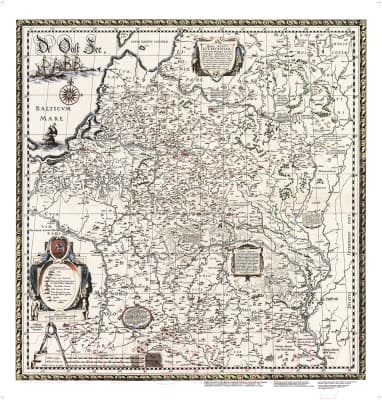 Настенная карта Белкартография Великое Княжество Литовское XVI в.