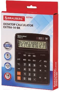 Калькулятор Brauberg Extra-14-BK / 250474 9