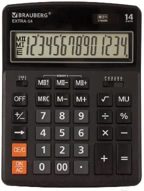 Калькулятор Brauberg Extra-14-BK / 250474