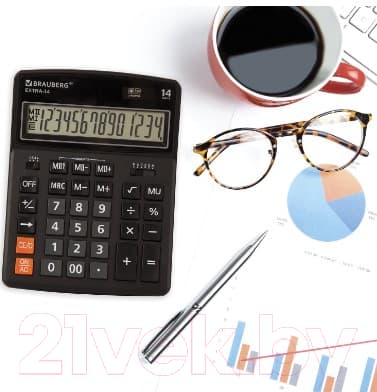 Калькулятор Brauberg Extra-14-BK / 250474 8