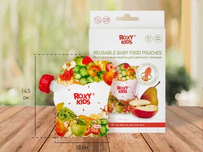 Набор пакетов для детского питания ROXY-KIDS Для хранения фруктового пюре / RPCK-002 7
