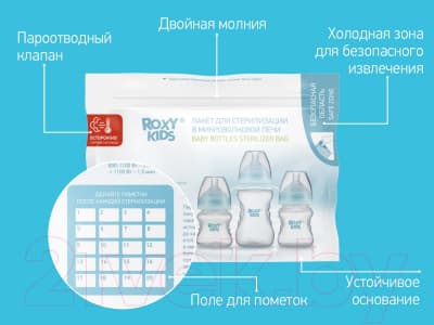 Пакет для стерилизации в СВЧ-печи ROXY-KIDS RPCK-003 3