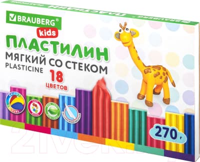Пластилин восковой Brauberg Kids / 106497