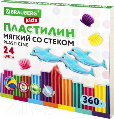 Пластилин восковой Brauberg Kids / 106498