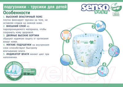 Подгузники-трусики детские Senso Baby Simple Maxi 4 L 3
