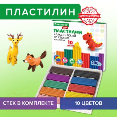 Пластилин Brauberg Kids / 106504 6