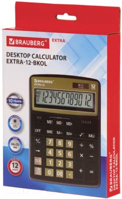 Калькулятор Brauberg EXTRA-12-BKOL / 250471 10