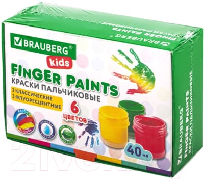 Пальчиковые краски Brauberg Kids / 192279 3