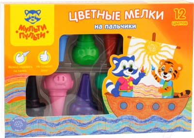 Пластиковые мелки Мульти-пульти Зверята / 308912
