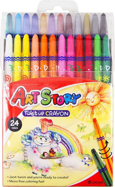 Восковые мелки CrowN ArtStory / TP-2400P