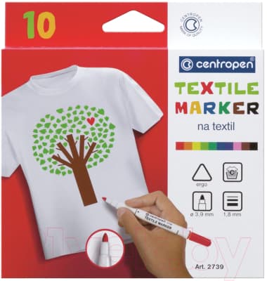 Набор маркеров Centropen Textil Marker 2739 / 5 2739 1001