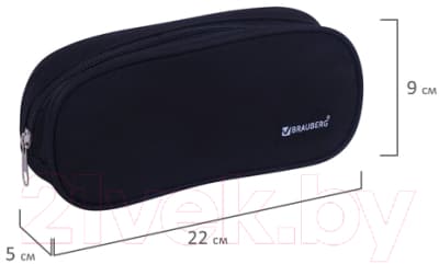 Пенал Brauberg Black / 229271 2