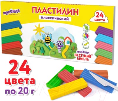Пластилин Юнландия Веселый шмель / 106433 3