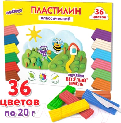 Пластилин Юнландия Веселый шмель / 106434 2