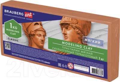 Пластилин скульптурный Brauberg Art Classic / 106523