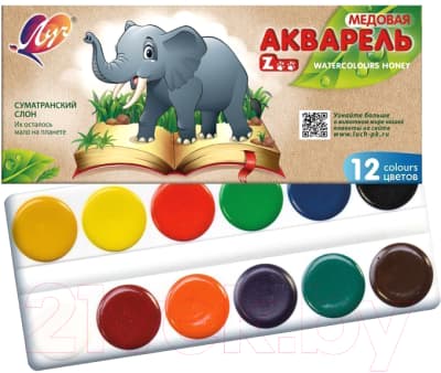 Акварельные краски ЛУЧ Zoo / 19С1247-08