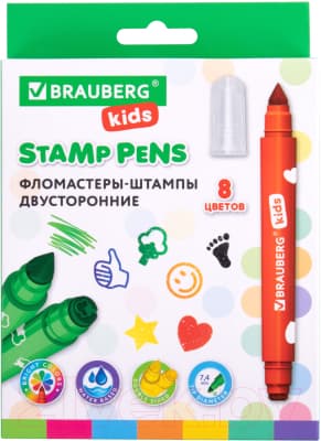 Фломастеры Brauberg Kids Funny Stamps / 152179 10