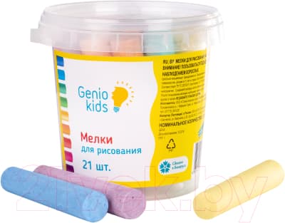 Набор мела канцелярского Genio Kids Мелки для рисования / MLB21 3