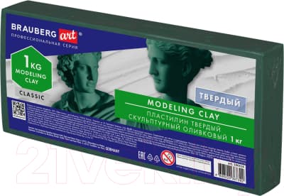 Пластилин скульптурный Brauberg Art Classic / 106526