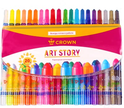 Восковые мелки CrowN ArtStory / TP-2000
