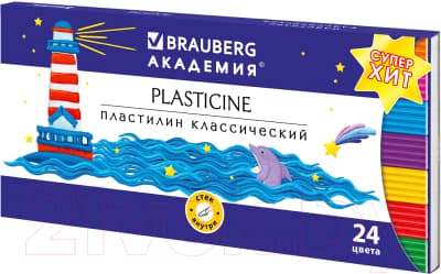 Пластилин Brauberg Академия Супер Хит / 106424