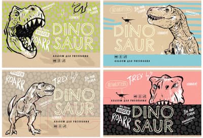 Альбом для рисования BG Dinosaur / АР4ск40 10933 5