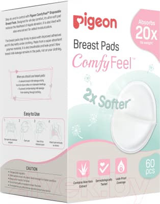 Прокладки для бюстгальтера Pigeon Comfy Feel Breast Pads с алоэ / 79252 6