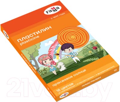 Пластилин ГАММА Оранжевое солнце / 111120201 2