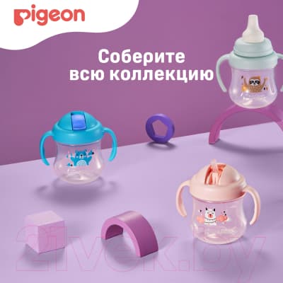 Поильник Pigeon MagMag Мишка с трубочкой 8+ / 79237 2
