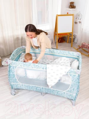 Кровать-манеж Amarobaby Stitch / AMARO-26Sti/11 8