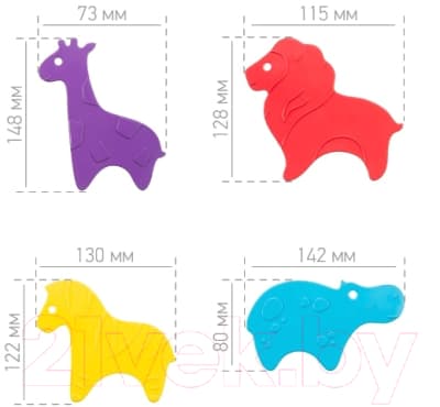 Набор ковриков для купания ROXY-KIDS Safari / RBM-015-SF 9