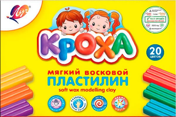 Пластилин восковой ЛУЧ Кроха / 31С 2063-08