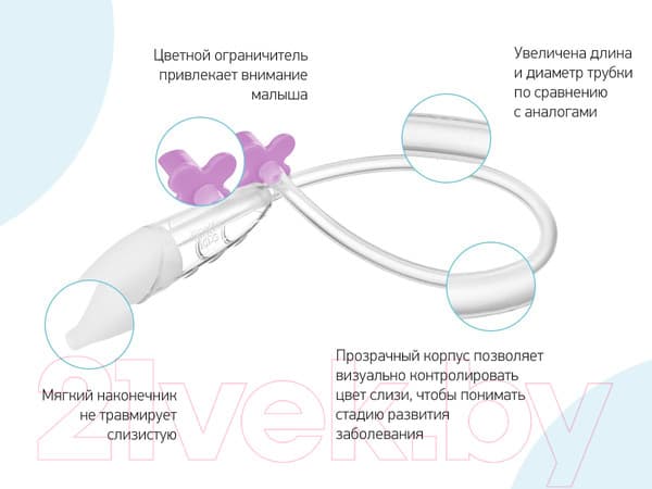 Аспиратор детский ROXY-KIDS С мягким наконечником / RND-27-116ML 8
